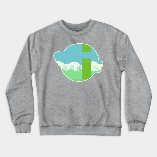 Land of the Flappy Bird Crewneck Sweatshirt by perdita00